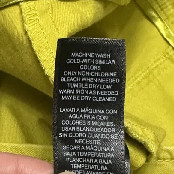 White House Black Market Shorts Womens Size 4 Ribbon Trim Cuff Tab Green Preppy - Picture 9 of 16